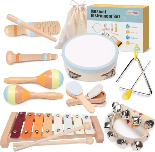 Instrumentos musicales en madera para bebé - Cucurumi