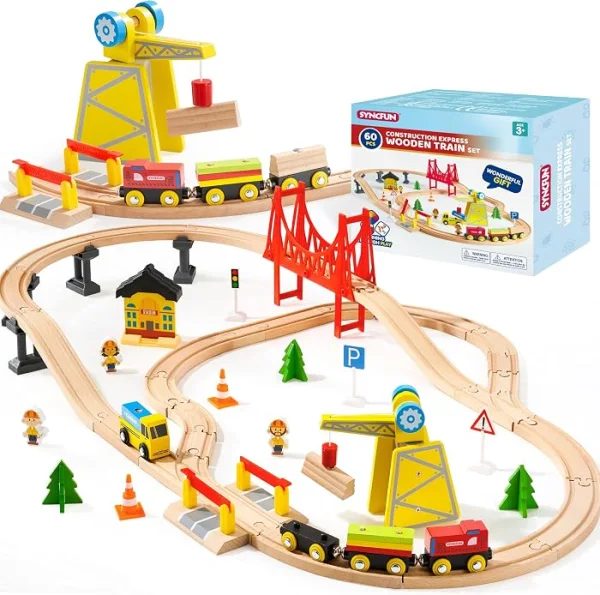Tren magnético en madera 60 piezas - Cucurumi